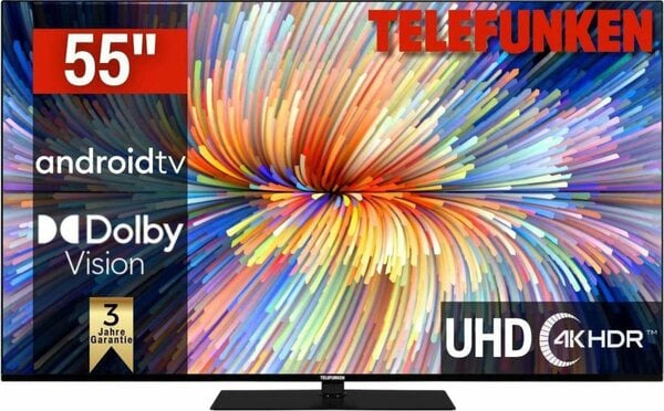 Bild 1 von Telefunken D55V950M2CWH LED-Fernseher (139 cm/55 Zoll, 4K Ultra HD, Android TV, Smart-TV, Dolby Atmos, USB-Recording)