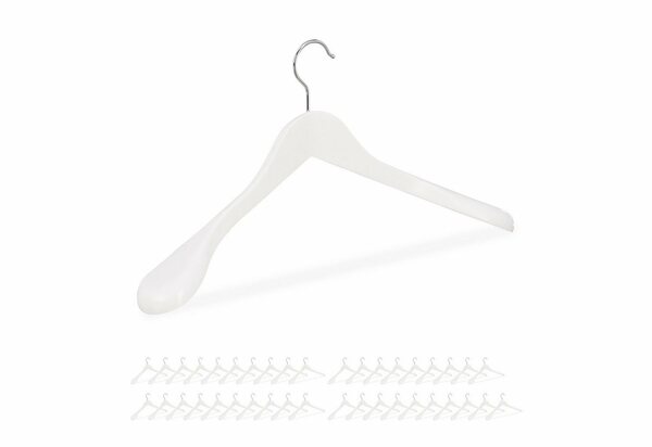 Bild 1 von relaxdays Kleiderbügel »40 x Anzug Kleiderbügel weiß«