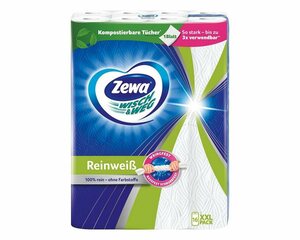 ZEWA Papierküchenrolle »Wisch & Weg« (16-St), 2-lagig, reinweiß mit Mikrowabenstruktur, 45 Blatt/Rolle (4x 4 Rollen)