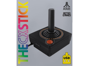 PLAION (UE) THECXSTICK Solus Atari USB Joystick, Schwarz, Schwarz