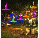 Bild 1 von GelldG Dekoobjekt »Halloween-Dekorationen für den Außenbereich, Hexenhut, Lichter, 6 Stück, hängende beleuchtete, leuchtende Hexenhüte 6 m, 36 LEDs, Halloween-Lichterkette (8 Beleuchtungsmodi)