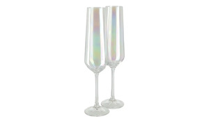 Sektkelch 200 ml, 2er Set 2er-Set Las Vegas mehrfarbig Kristallglas Maße (cm): H: 25 Gläser & Karaffen