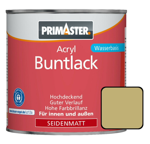 Bild 1 von Primaster Acryl Buntlack beige seidenmatt, 750 ml