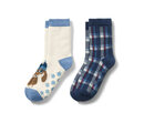 Bild 1 von 2 Paar Kleinkinder-Antirutsch-Socken mit Dackel-Jacquard