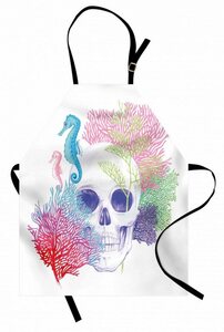 Abakuhaus Kochschürze »Höhenverstellbar Klare Farben ohne verblassen«, Halloween Wilde Schädel Skelette