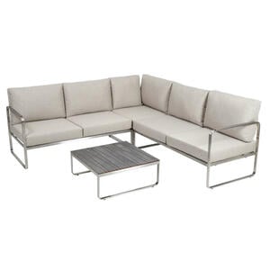 Ambia Garden LOUNGEGARNITUR Anthrazit Beige