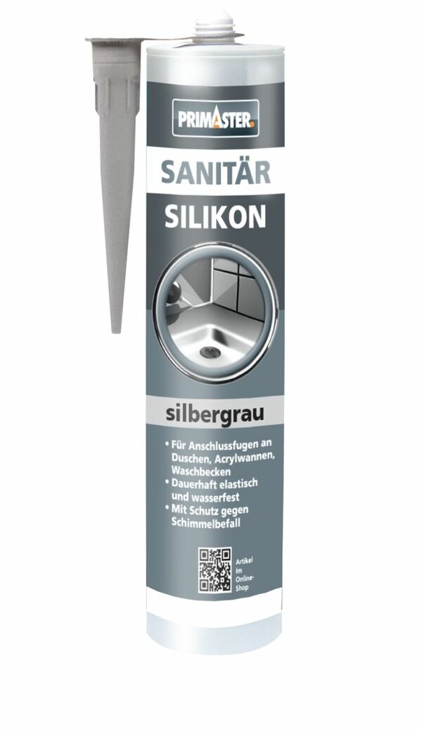 Bild 1 von Primaster Sanitär Silikon silbergrau 310 ml