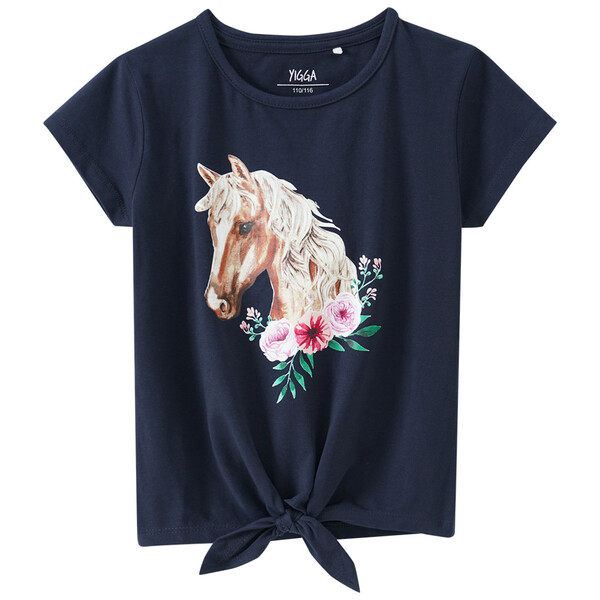 Bild 1 von Mädchen T-Shirt mit Pferde-Motiv DUNKELBLAU