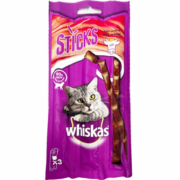 Bild 1 von Whiskas 2 x Sticks für Katzen mit Rind