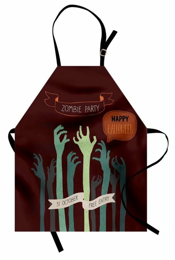 Bild 1 von Abakuhaus Kochschürze »Höhenverstellbar Klare Farben ohne verblassen«, Halloween Zombie Party Hände Kunst