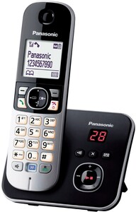 Panasonic KX-TG6821GB Schnurlostelefon mit Anrufbeantworter schwarz