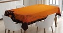 Bild 1 von Abakuhaus Tischdecke »Farbfest Waschbar Für den Außen Bereich geeignet Klare Farben«, Orange Halloween-Kürbis Scary