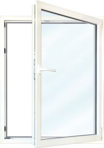 Euronorm Kunststoff-Fenster 70/3s weiss,  900x900mm DIN rechts, Uw 0,9w/M²K