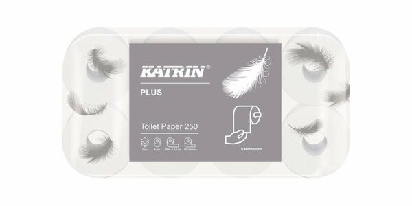 Bild 1 von KATRIN Toilettenpapier »48er Pack Toilettenpapier Katrin Plus 250 3-lagig 48 RL a 250 Blatt=12000 Bl.KATRIN hochwertiges und hautfreundliches Toilettenpapier – unentbehrlich für die tägliche Hyg
