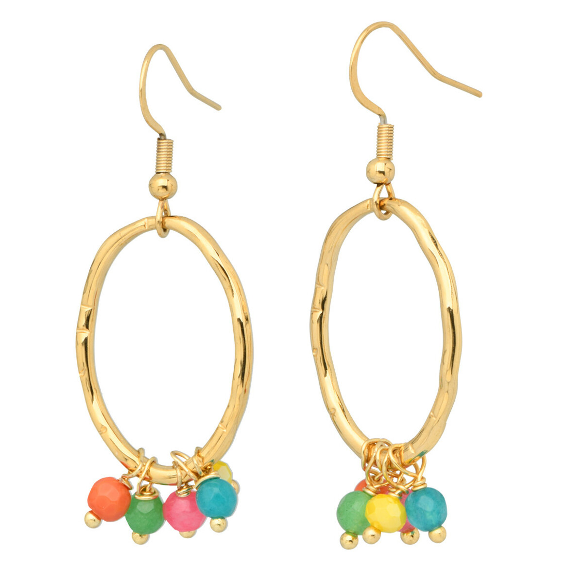 Bild 1 von Damen Ohrhänger mit Steinchen BUNT / GOLD