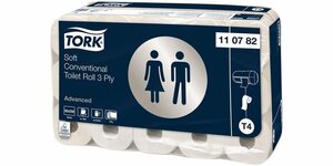 TORK Toilettenpapier »30er Pack Toilettenpapier TORK Advanced · 110782 3-lagig,Dekorprägung TORK extra weiches Tissue · hochweiß · Dekorprägung · Abmessung 120 x 120 x 94 mm geeignet für Toi