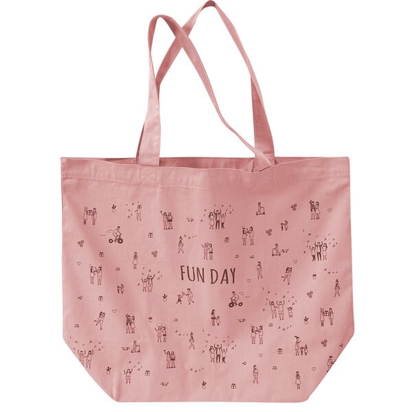 Bild 1 von Baumwolltasche mit Motiven allover ROSA