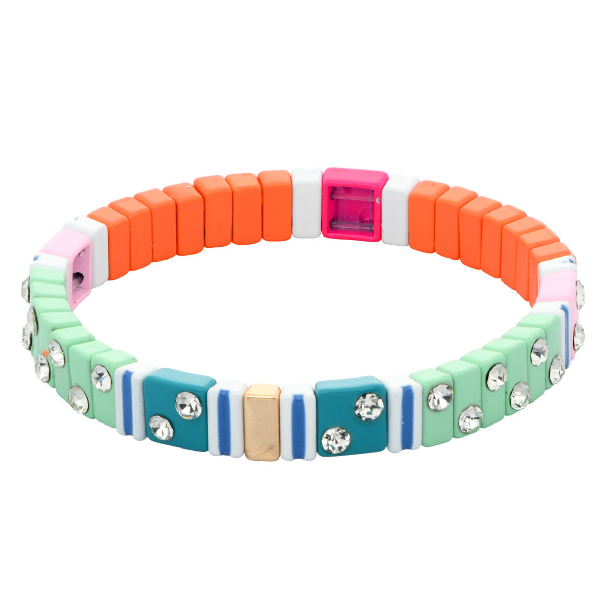 Bild 1 von Damen Armband elastisch ORANGE / HELLTÜRKIS