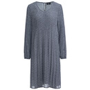 Bild 1 von Damen Plissee-Kleid mit Unterkleid DUNKELBLAU / WEISS