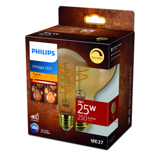 Philips LED-Globelampe 'Vintage' Gold E27 5,5 W, dimmbar