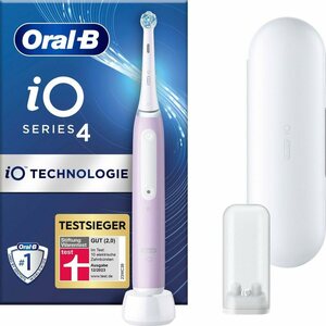 Oral B Elektrische Zahnbürste iO 4, Aufsteckbürsten: 1 St., mit Magnet-Technologie, 4 Putzmodi, Reiseetui