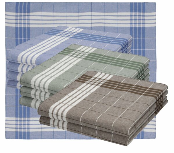 Bild 1 von Betz Taschentuch »10er Pack Arabias Herren Stoff Taschentücher Set Farben grün, blau, braun kariert Größe 40x40 cm 100% Baumwolle«, (10-St)