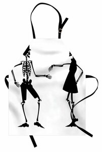 Abakuhaus Kochschürze »Höhenverstellbar Klare Farben ohne verblassen«, Skelett Tanzen Halloween Paar