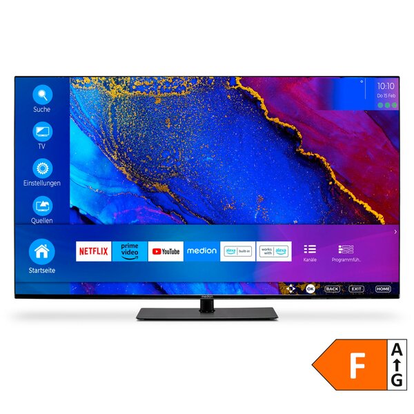 Bild 1 von MEDION LIFE® X15020 (MD 30731) LCD Smart-TV, 125,7 cm (50'') Ultra HD Display+ Soundbar 2.1.  (MD45001)  - ARTIKELSET