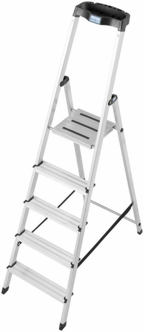 Bild 1 von KRAUSE Stehleiter »Safety«, Aluminium, 1x5 Stufen, Arbeitshöhe ca. 305 cm