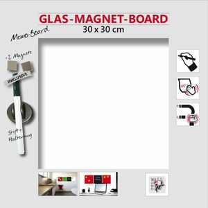 The Wall Glas- Magnetboard weiss 30 x 30 cm