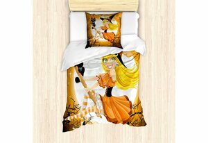 Bettwäsche »Milbensicher Allergiker geeignet mit Kissenbezug«, Abakuhaus, Halloween Hexe Konzeptionelle Farben