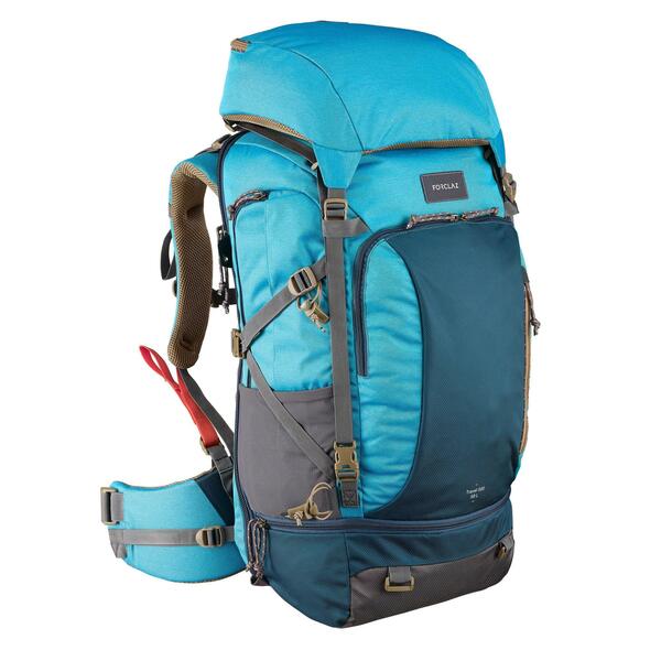 Bild 1 von Backpacking Rucksack Travel 500 Easyfit Damen 50 Liter blau