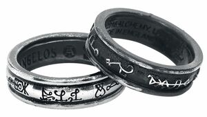 Alchemy Gothic Demons and Angels Ring multicolor
