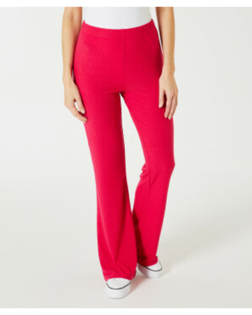Bild 1 von Gerippte Pull-on-Hose, Janina, ausgestelltes Bein, pink