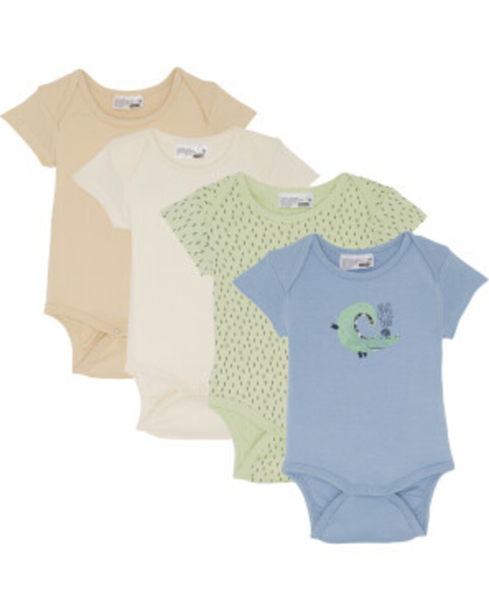 Bild 1 von Bodys mit Schlupfausschnitt, 4er-Pack, Ergee, hellblau