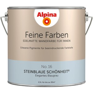 Alpina Feine Farben No. 16 Steinblaue Schönheit edelmatt 2,5 Liter