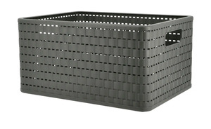 Rotho Aufbewahrungsbox grau Kunststoff Maße (cm): B: 27,8 H: 19,1 Aufbewahren & Ordnen