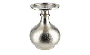 Kerzenhalter silber Aluminum Maße (cm): H: 15  Ø: [10.0] Dekoration