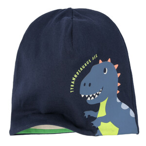 Baby Mütze mit Dino-Motiv DUNKELBLAU