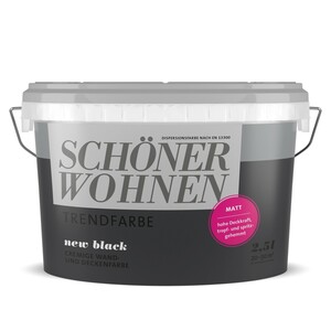 Schöner Wohnen Trendfarbe New Black matt 2,5 l