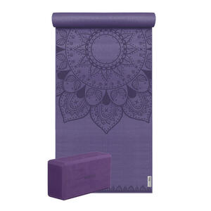 YOGISTAR Yoga-Set Starter Edition - harmonic mandala (Yogamatte + 1 Yogablock)
