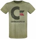 Bild 1 von Commodore 64 C64 Logo - Vintage T-Shirt grün meliert