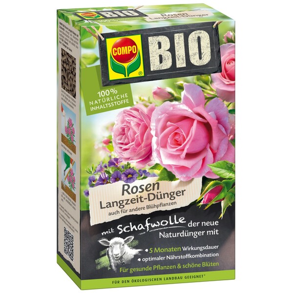 Bild 1 von Compo Bio Rosen Langzeit-Dünger mit Schafwolle 750 g