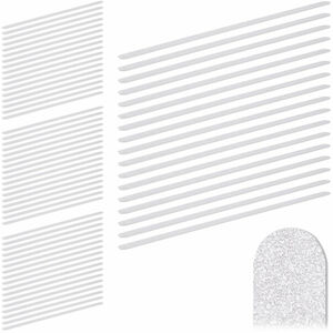 Relaxdays - 68 x Anti Rutsch Streifen, 60 cm lang, Kunststoff, für Dusche & Treppe, selbstklebend, Anti-Rutsch-Sticker, transparent
