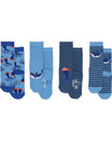 Bild 1 von Socken mit coolen Mustern, 4er-Pack, Ergee, blau gemustert