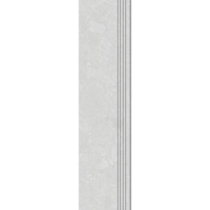 Trittstufe Feinsteinzeug Riverstone Weiß Glasiert Matt 30 cm x 120 cm