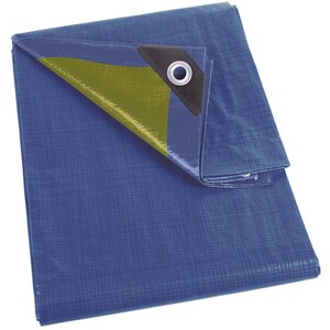 Perel Abdeckplane Blau/Khaki stark 6 x 10 m