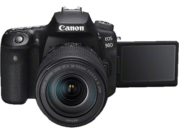 Bild 1 von CANON EOS 90D Kit Spiegelreflexkamera, 4K, Full-HD, HD, 18-135mm Objektiv (EF-S, IS II, USM), Touchscreen Display, WLAN, Schwarz