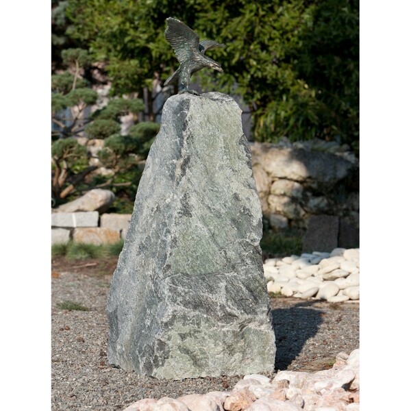 Bild 1 von Deko-Figur Adler Bronze auf Granitstein 70 cm