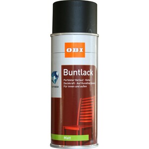 OBI Buntlack Spray Schwarz matt 400 ml